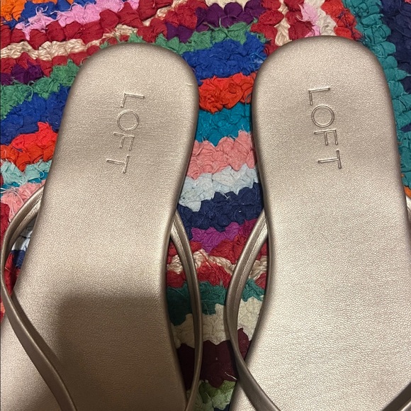 LOFT Women's Sandals - Black and Gold - Picture 3 of 7